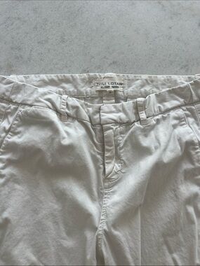 Nili Lotan Off-White Cotton Chino Pants